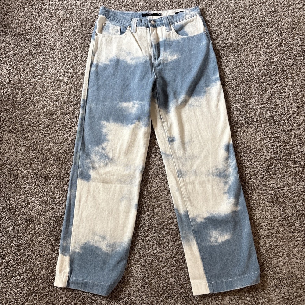 Jaded London Skate Fit Jeans Size W30 Sky Blue And White Bleached Y2K 28 Inseam‎
